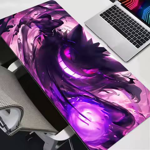 Mouse Pad P-pokemon Gengar Anime Gaming Accessories 900x400 Mousepad Gamer PC Completo Computer Keyboard Desk Mat Varmilo Table