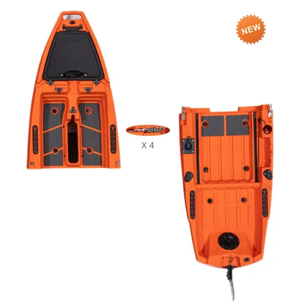 

10ft Plastic Solo Pedal Fishing Kayak Modular Propel Gear Kayak For 1 Person For Fishing Kayak Boat