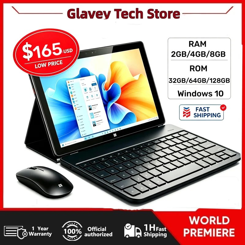 10.1인치, 8GB DDR RAM, 128GB ROM, AR10, Windows 10 태블릿 PC, Z8300 CPU, 1280x800 IPS 화면, 64비트, 듀얼 카메라
