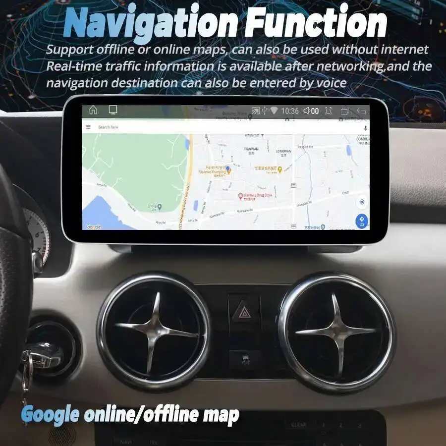 

10.25INCH Screen Android 15 Carplay Srceen For Mercedes Benz GLK Class X204 2009-2015 256GB Navi Multimedia Video Player Stereo
