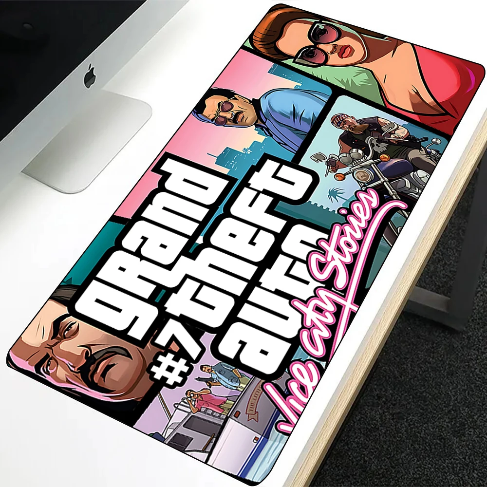 Morsa di gioco City Grand Theft Auto Mousepad Printing Computer Gamers bordo di bloccaggio tappetino per Mouse antiscivolo tappetino da scrivania per tastiera