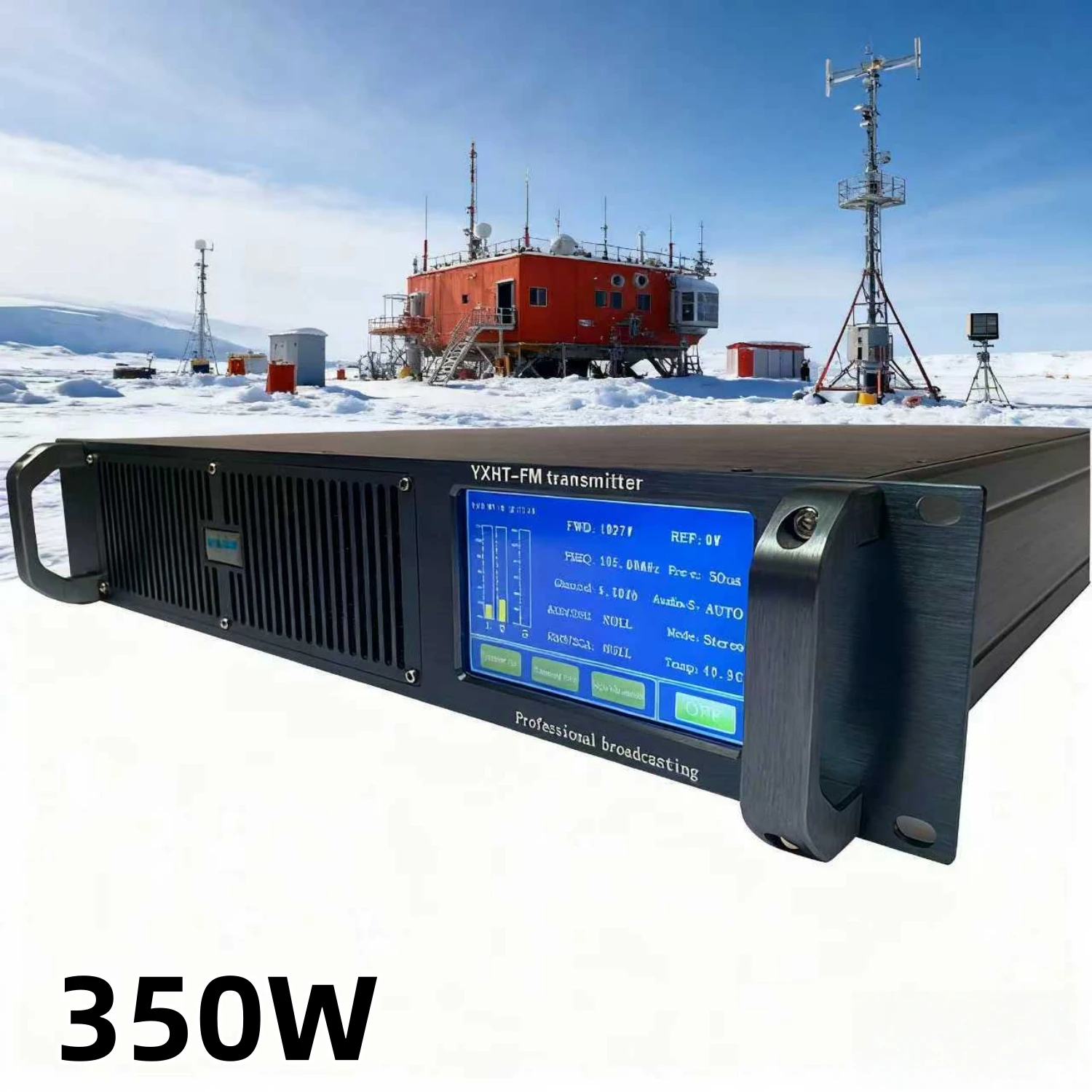 

TC- 350W FM Broadcast Transmitter – Reliable for Polar & Field Scientific Missions