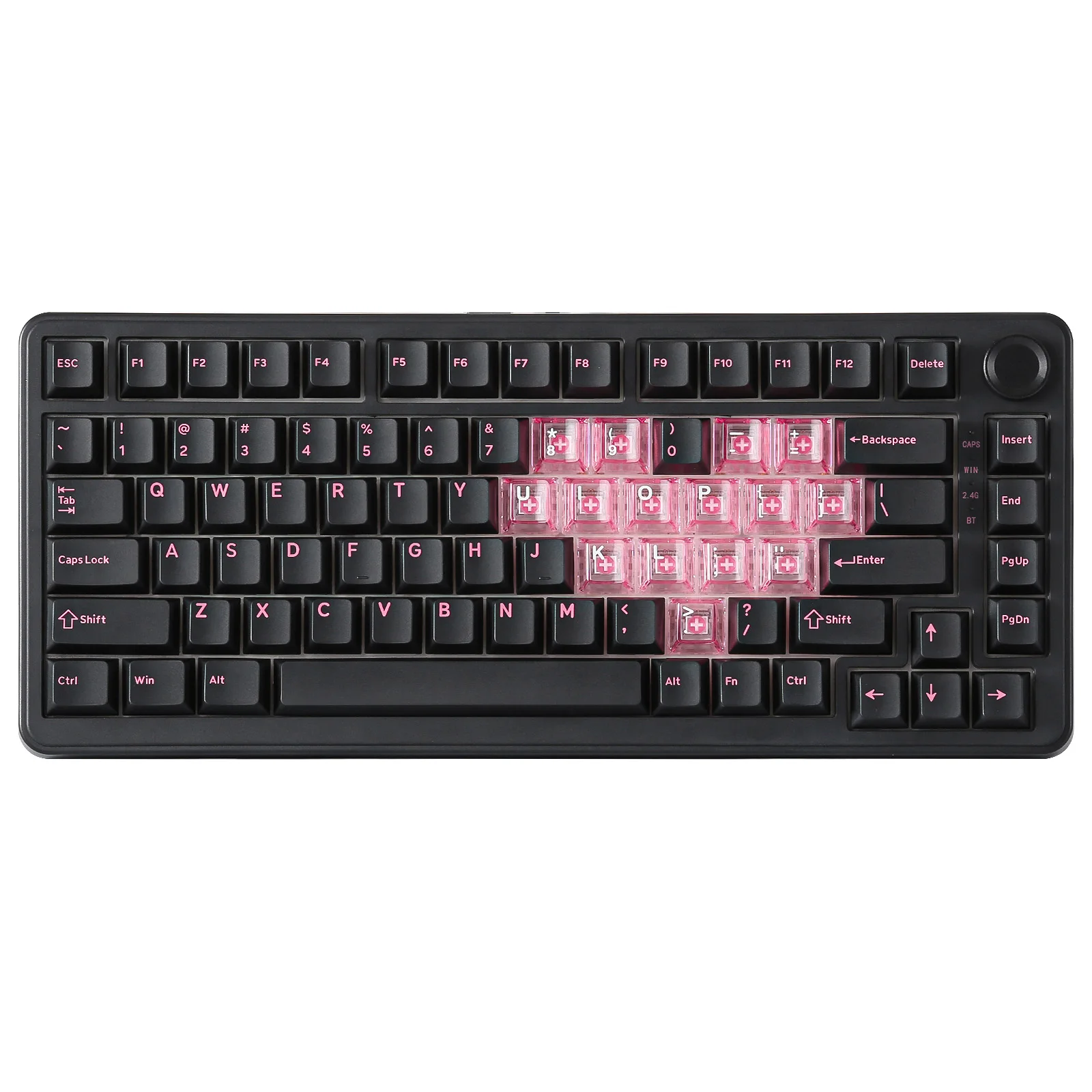 YUNZII B75 PRO Heart Mechanical Gaming Keyboard,Bluetooth/Wire/Wireless 75 Knob RGB Keyboards,Gasket Hot-Swap Custom Creamy Keeb