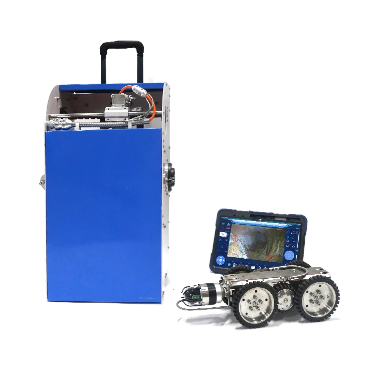 Sistema de cámara de inspección de robot sobre orugas de tubería de drenaje de alcantarillado CCTV de 150m con 512Hz 1080P