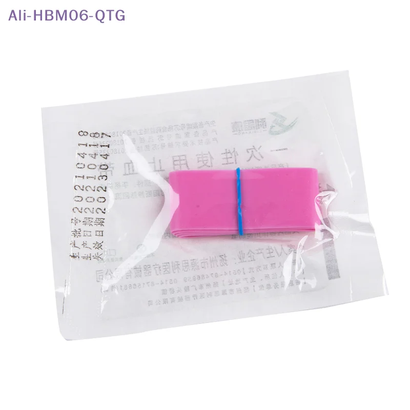 [Nuevo] 10 Torniquetes Desechables Precortados de Color Rosa, Cinturón Elástico, Kit de Primeros Auxilios, Torniquete de Goma Desechable