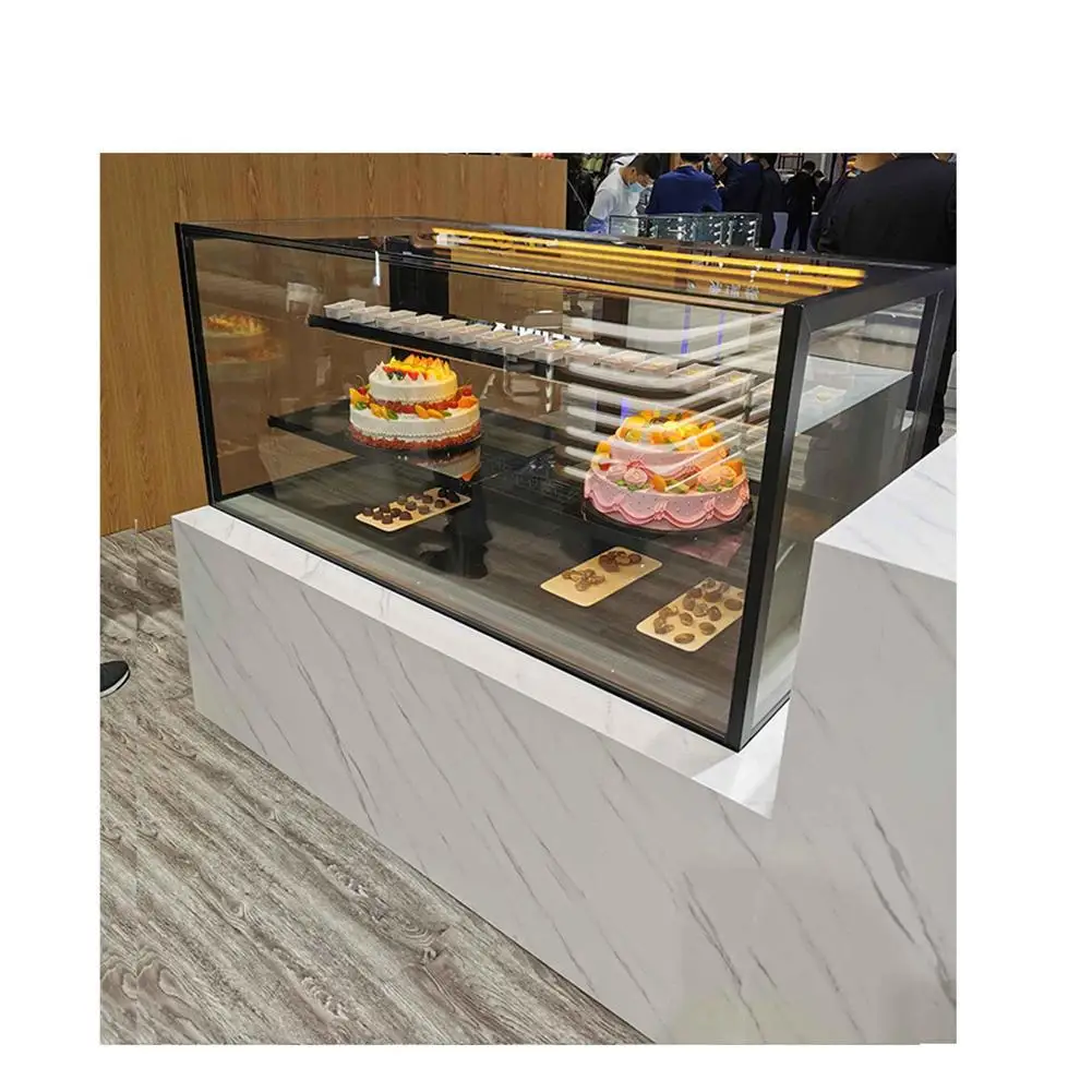 Cake Showcase Refrigerator Cold Food Bars Counter Cake Chiler Table Top Display Showcase Chiller Upright Cake Fridge