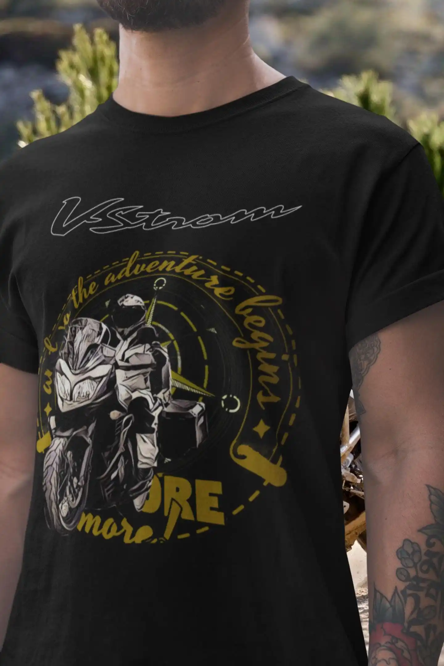 V-Strom 650XT T Shirt The Rugged Explorer Motorcycle Tee V Twin ADV Rider Graphic Top for  Fans DR BIG Style Gift T-shirt
