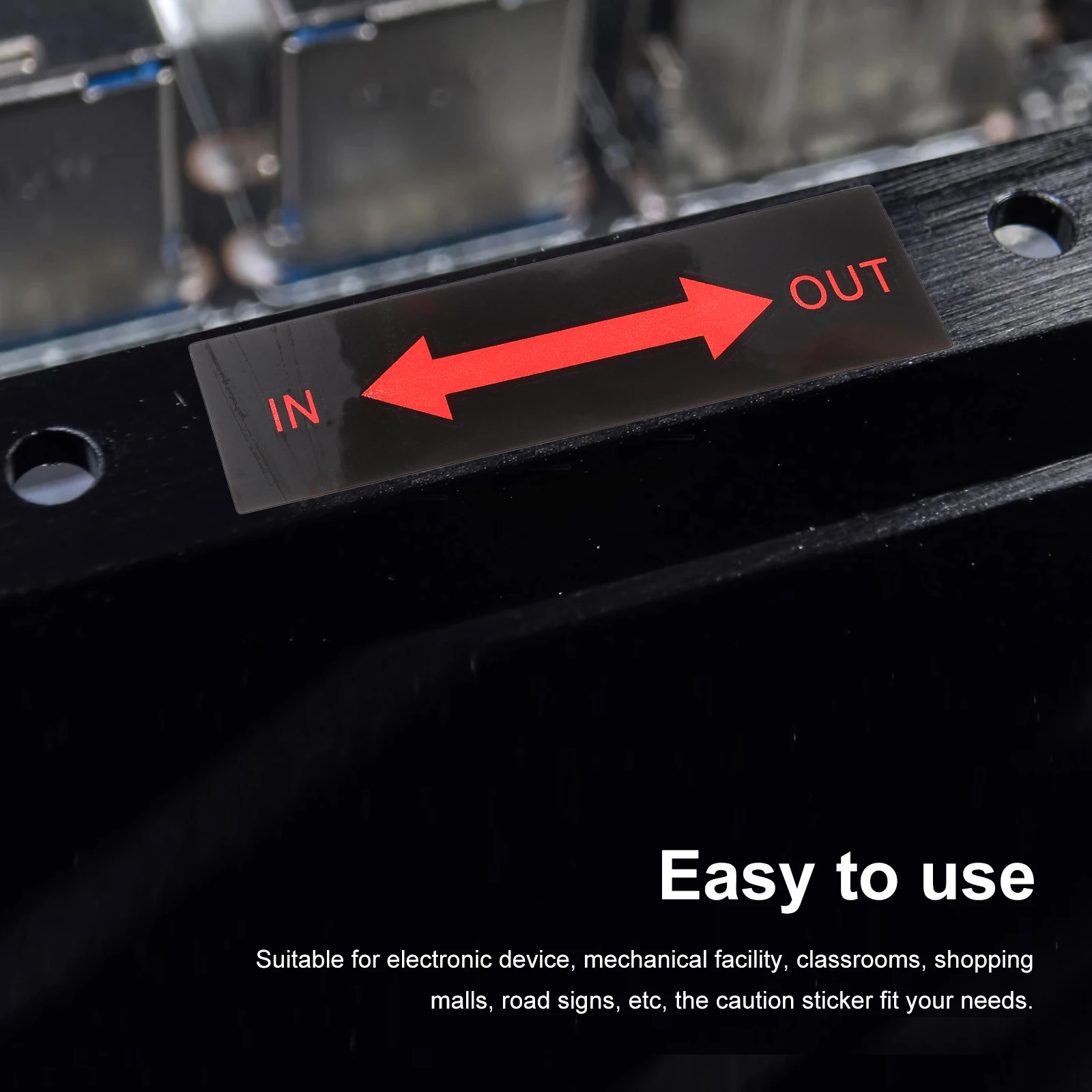 

10pcs Arrow Direction Stickers Facility Safety Warning Signs For Indoor Outdoor Bright High Contrast Easy Stick Use In