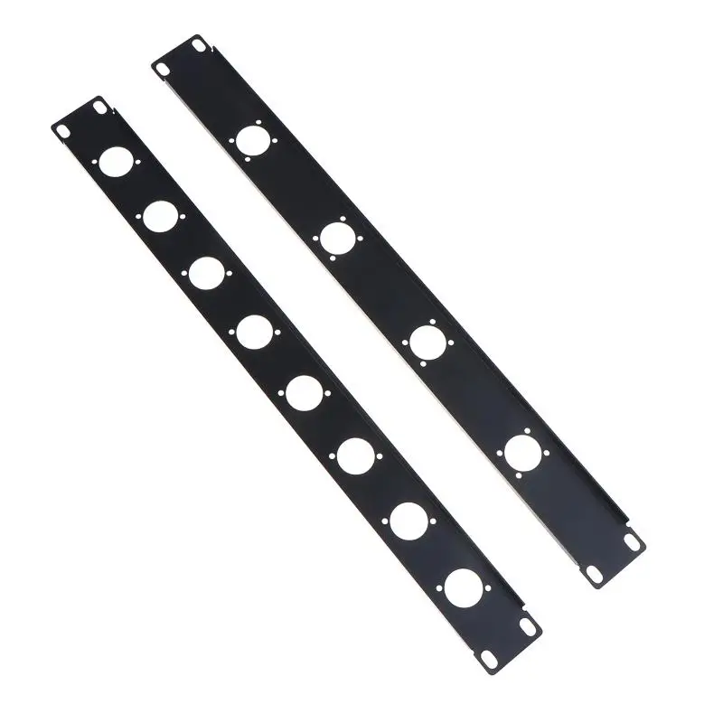 New 1U Rack Patch Metal Panel 4 8 12 16 Way Channel Flight Case Mount For XLR Connecctor Speaker Jack Audio Cable Plug Socket view 4