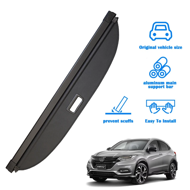 For Honda HRV 2014-2021 accessories,Privacy Screen Retractable Trunk Security Tonneau Cover Luggage Shield Shade Cargo Cover