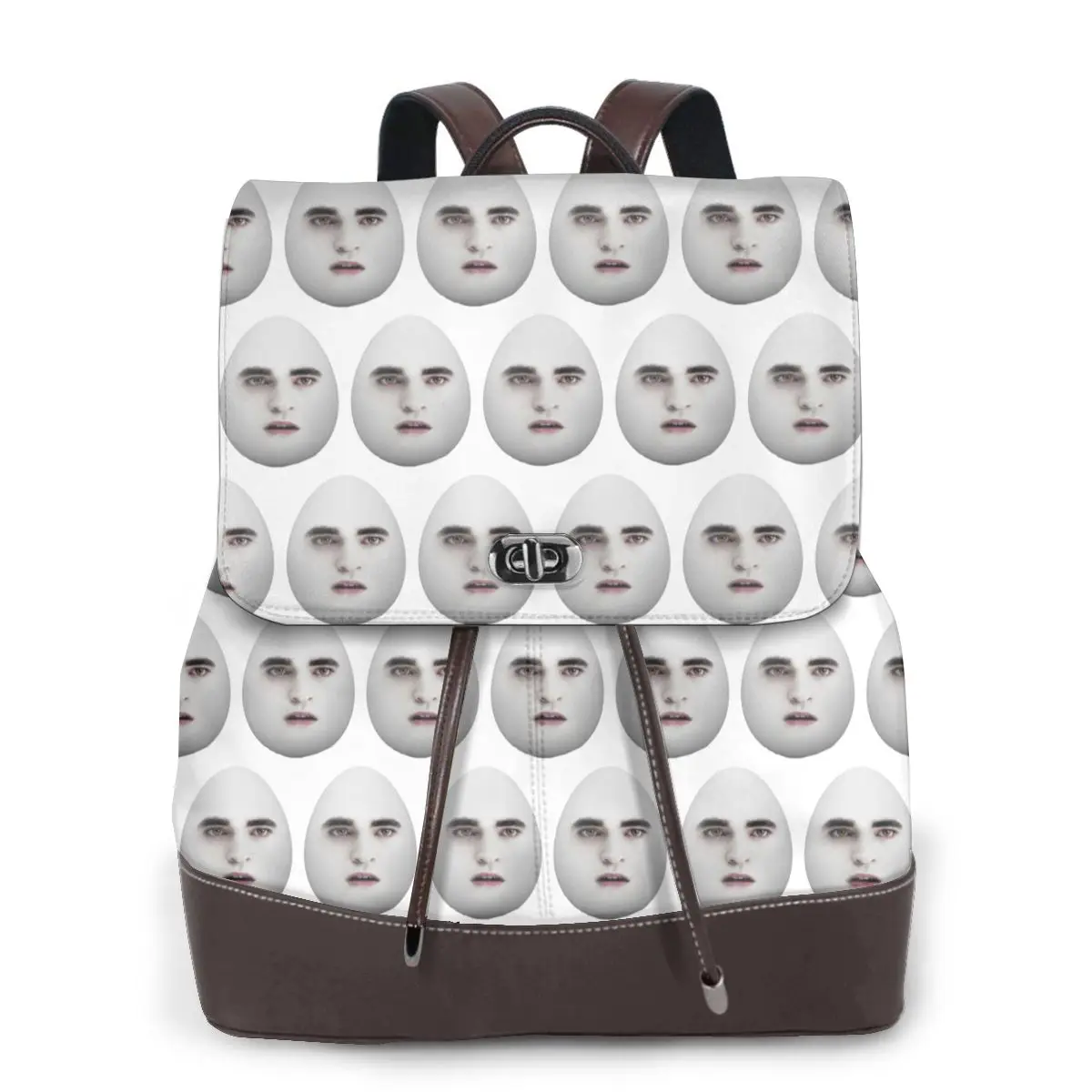 Eggward Funny Edward Cullen Bookbag School Student Bags Hiking Travel Daypack for Women Fashion Derma Backpack