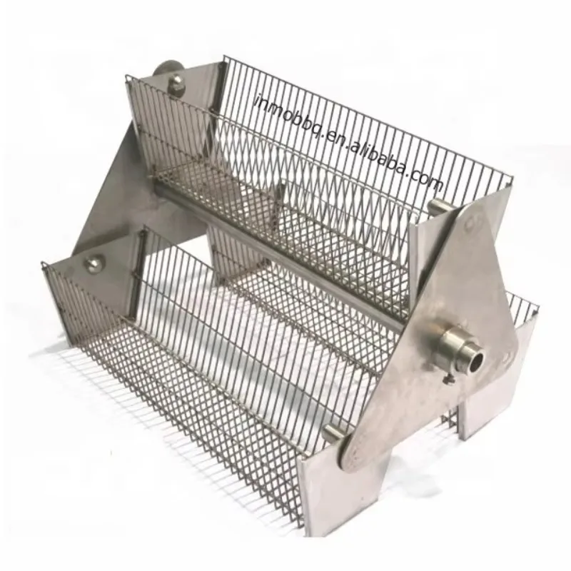 Stainless Steel Pig Grill Factory Rotary 3 Basket Carousel Heavy Duty Grill