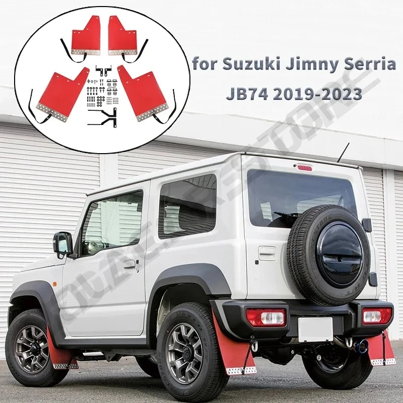 

Car Mud Flaps For Suzuki Jimny Sierra JB74 2019-2023 Mudguards Splash Guard Fender Mudflap Front Rear 4PCS Car Accessories