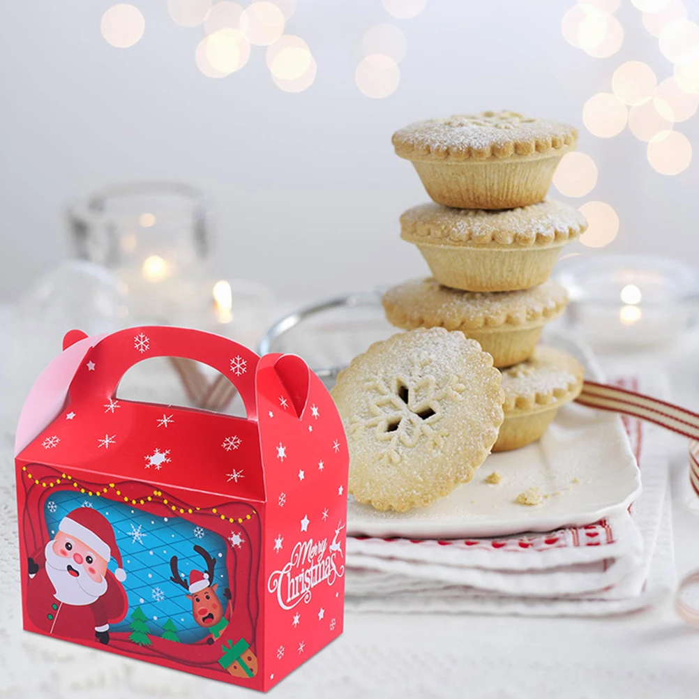 

24pcs Boxes Christmas Biscuit Storage Xmas Biscuit Boxes Unique Practical Supplies Party Holiday Decorations
