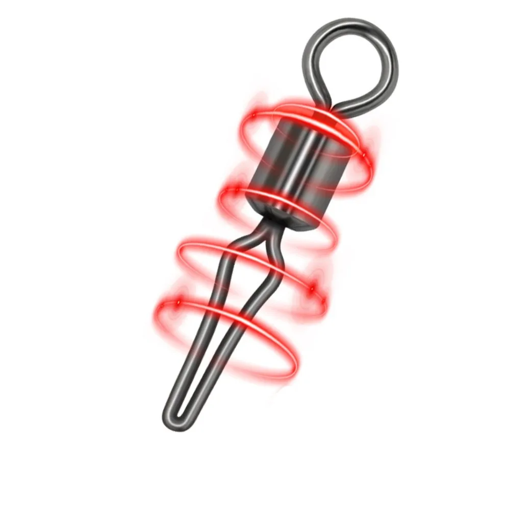 

8-Shaped Ring Rotating Swivel with Snap Accessories Swivel with Side Line Clip Fishing Connector Fishing Swivel Fishline Clamp