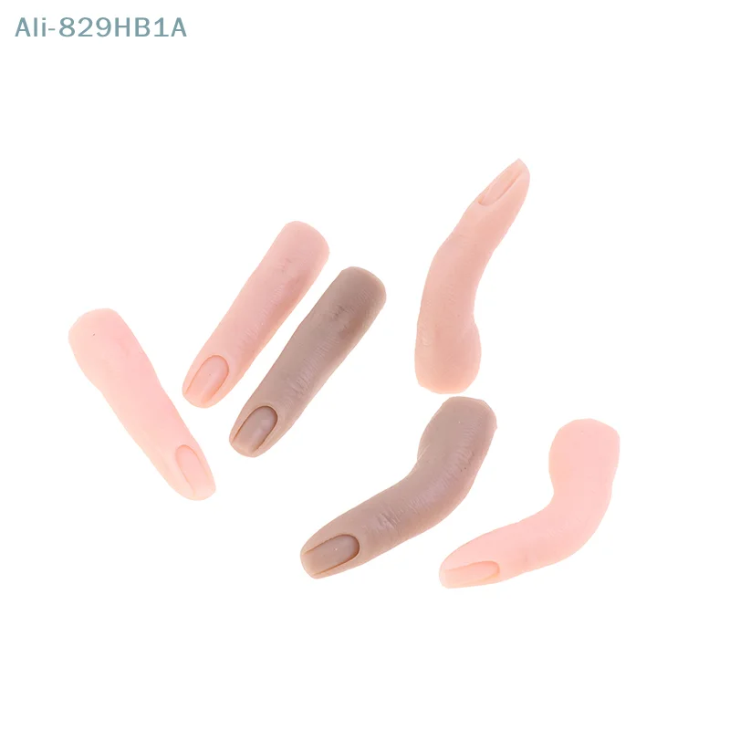 1 pc simulierte Silikon Nagel Finger Modell Werkzeug mit Gelenken biegbare Silikon gefälschte Finger DIY für Nail Art Training Zubehör