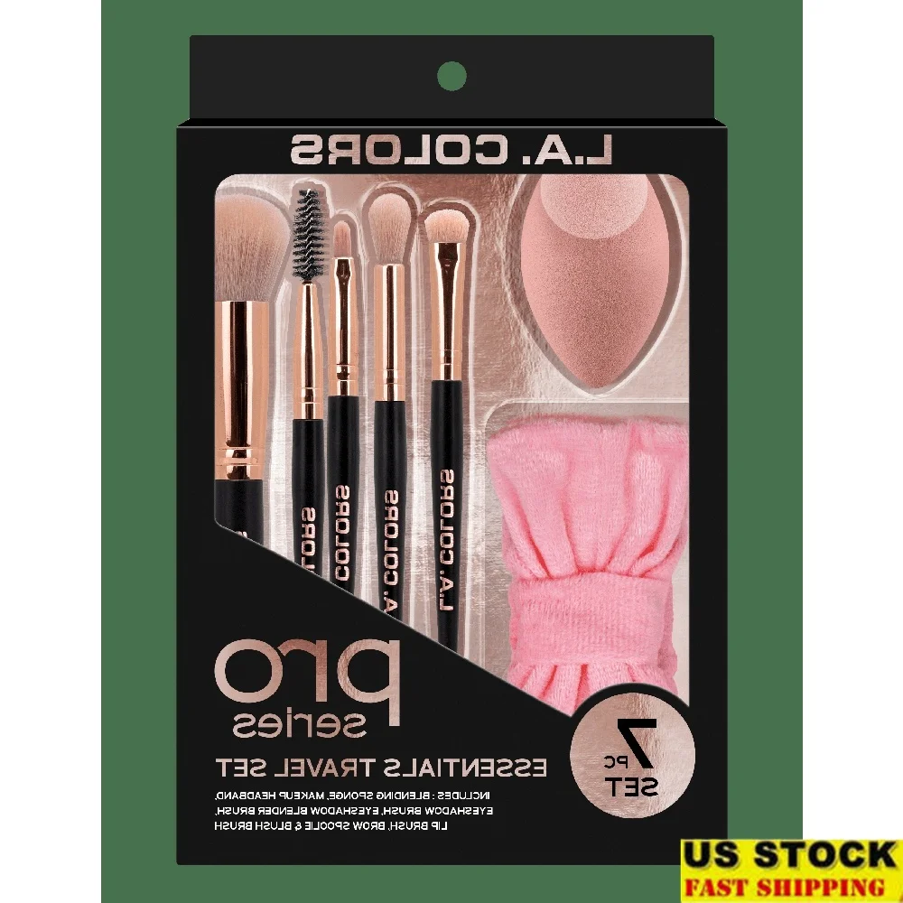 

Essential Eye Face Makeup Brush Sponge Set Travel Flawless Application Cruelty-Free Synthetic Brushes Long-Wearing Reusable All