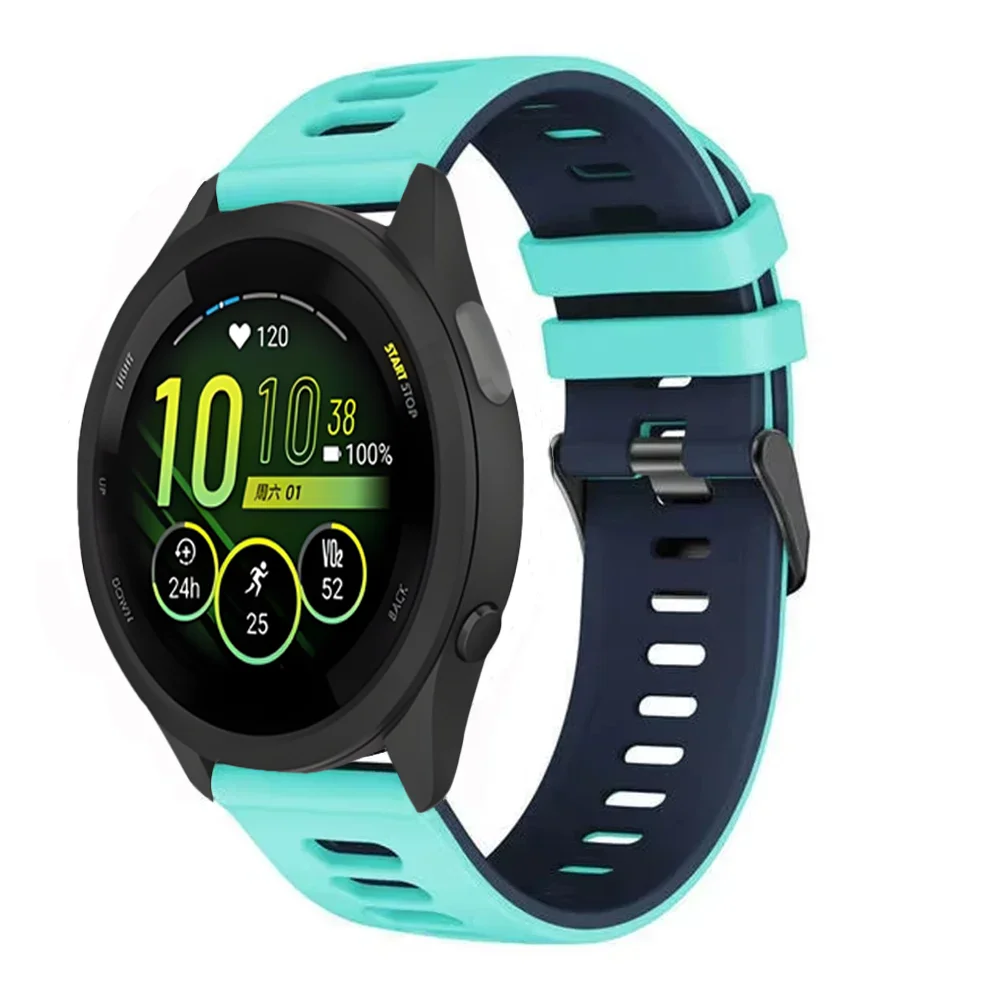 Спортивный силиконовый ремешок 20 мм 22 мм для Garmin Forerunner 265 165 55 965 955 255 Браслет Ремешок для часов Garmin Active 5 Venu 3/2 Correa
