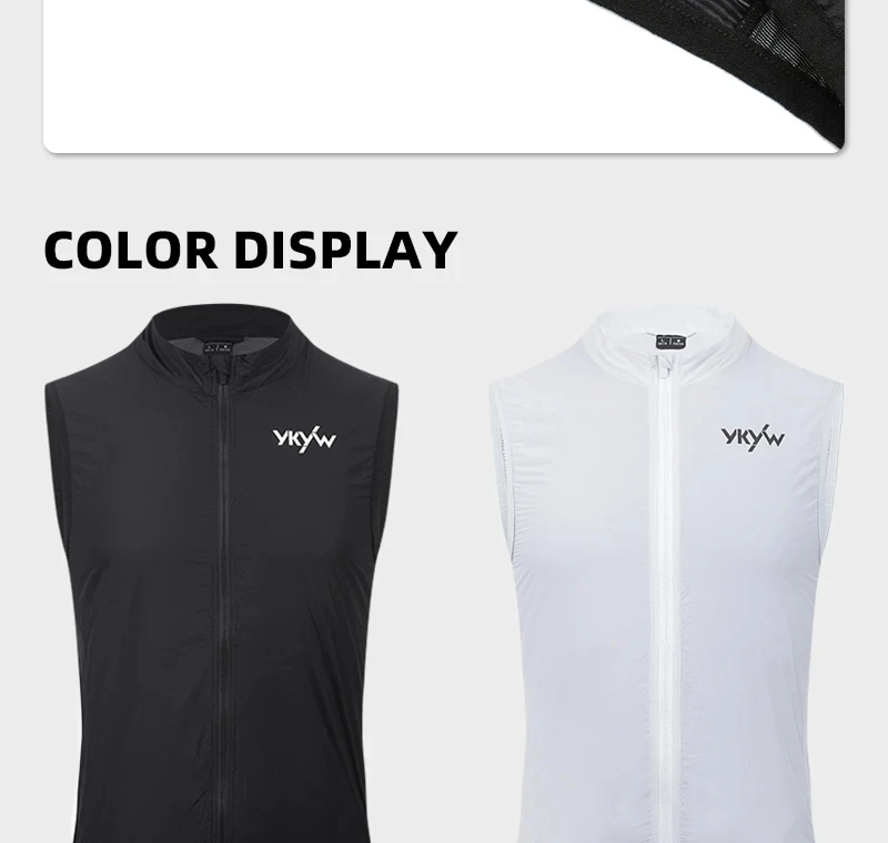 YKYWBIKE 2026 Herren Radfahrweste Wasserabweisend Winddicht Atmungsaktiv Leicht Ärmellose Weste Rennrad Fahrrad Windbreaker – Detail 21