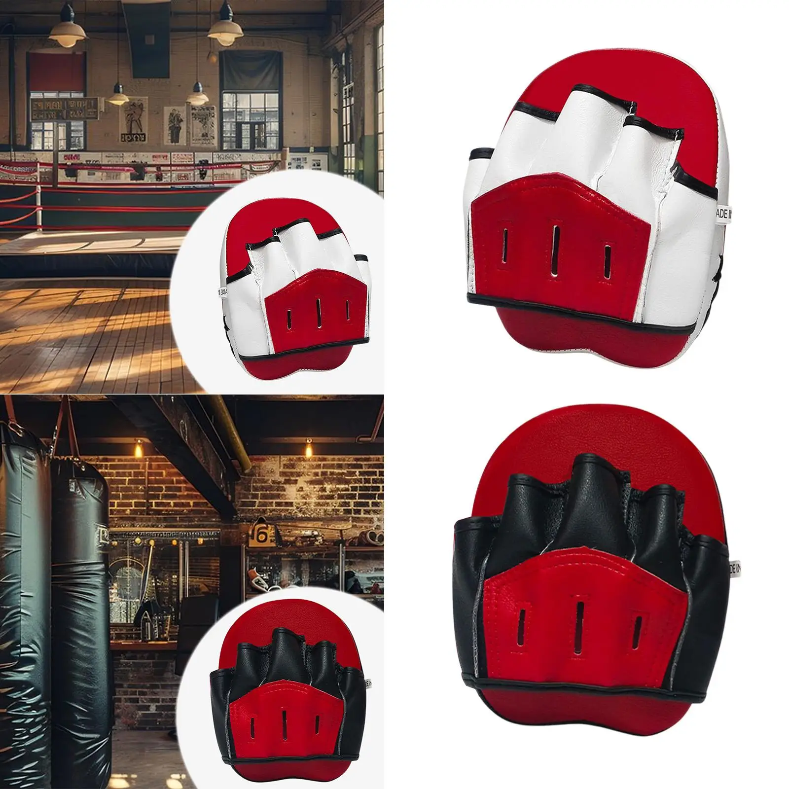 Boxing Pad Ergonomic Boxing Punching Pad อุปกรณ์ชกมวย PU หนังโค้ง Punching Mitts เป้าหมายมือสําหรับ Kickboxing Sparring