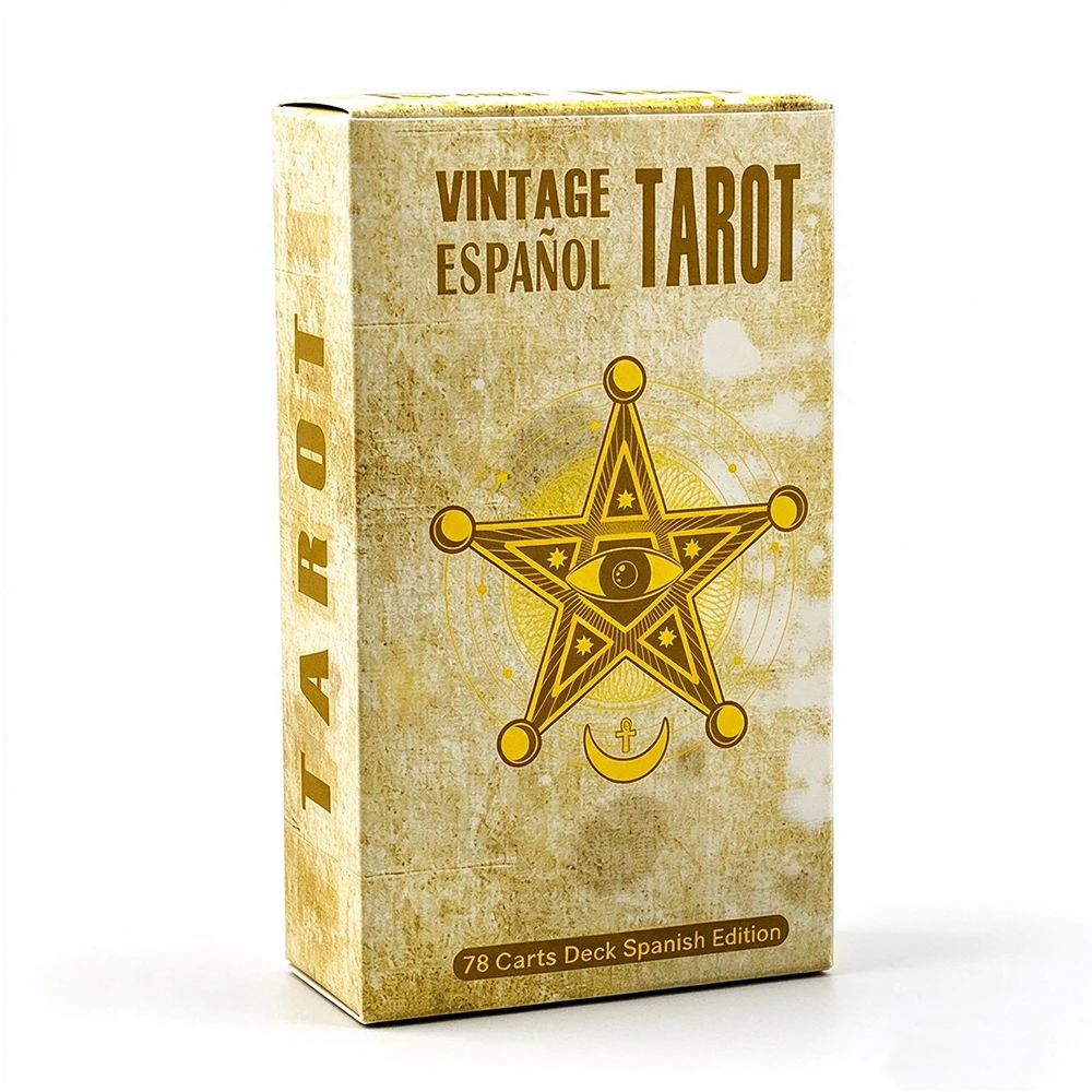 Vintage Español Tarot Cards 78 Cards Spanish Edition Tarot Deck for Divination Fortune‑telling Board Game Family Party Game Gift