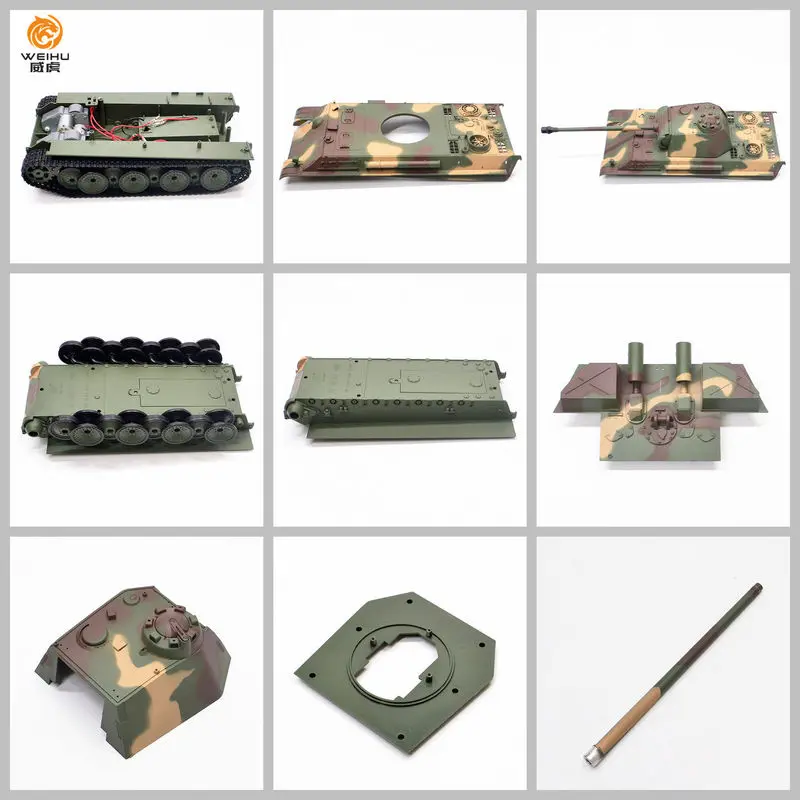 Heng Long 1/16 Remote Control Tank Parts Chassis Full Set Parts For 3879 Panther G RC Tank Model Plastic Vehicle Base Assembly