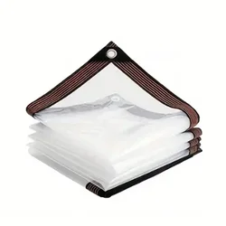 Transparent tarpaulin pe thick waterproof uv tear resistant durable plastic vinyl tarpaulin with grommets garden rain cover