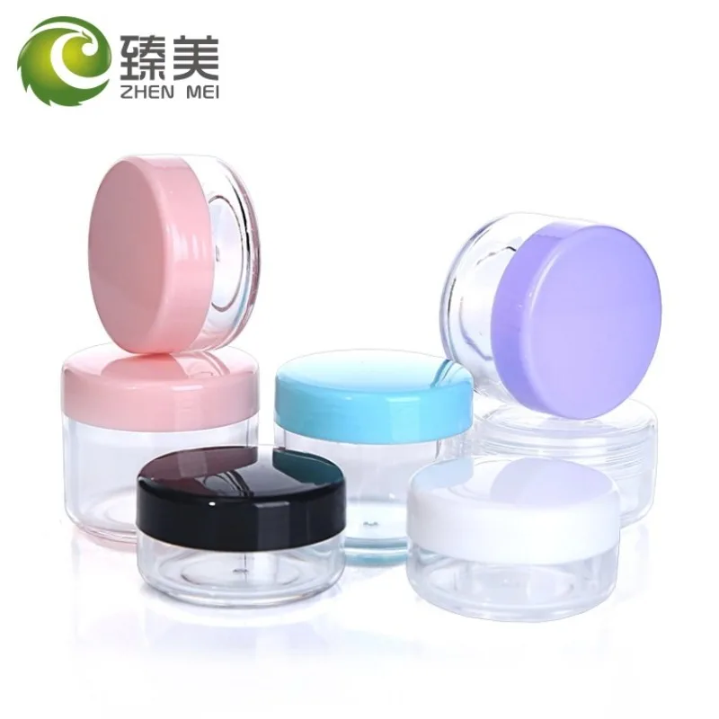 2/3/5/10/15/20ml Protable Plastic Jars with Lids Small Clear Cosmetic Containers for Lotion Cream Travel Storage Wholesale