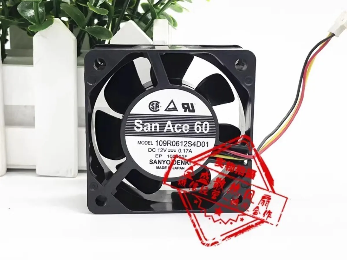

Вентилятор охлаждения инвертора Sanyo 109R0612S4D01 6025 DC12V 0.17A 6CM 3-контактный