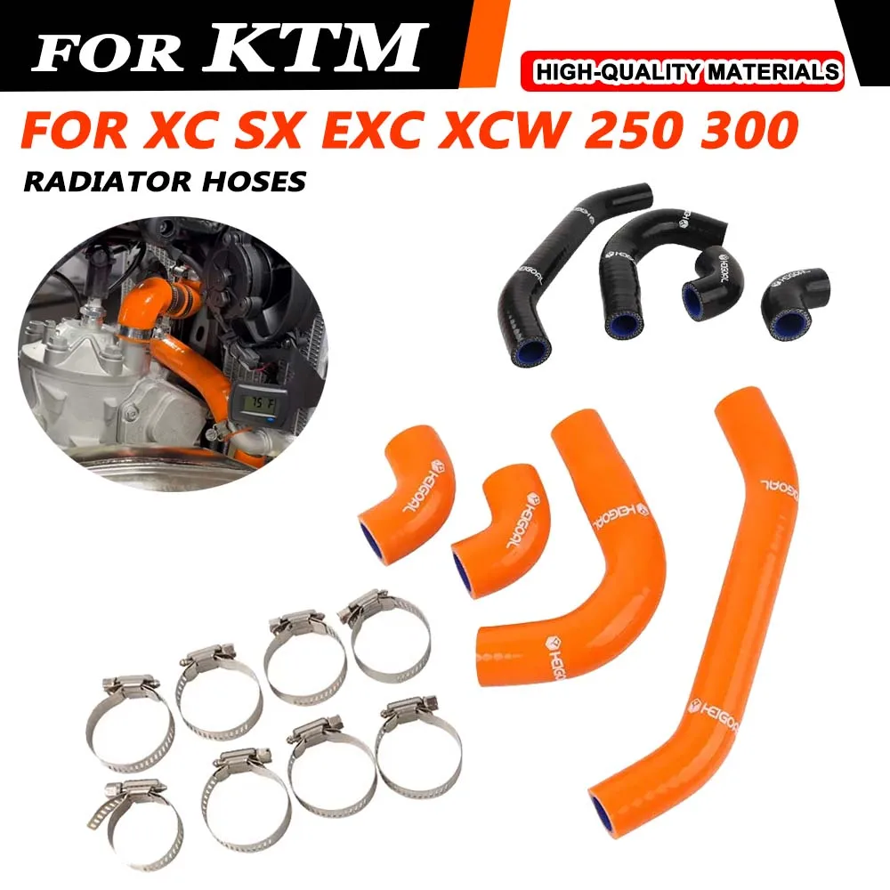 For KTM EXC XCW 300 250 2024 2025 XC SX 300 250 2023 2024 Motorcycle Accessories Radiator Hoses Water Coolant Tube Silicone Hose