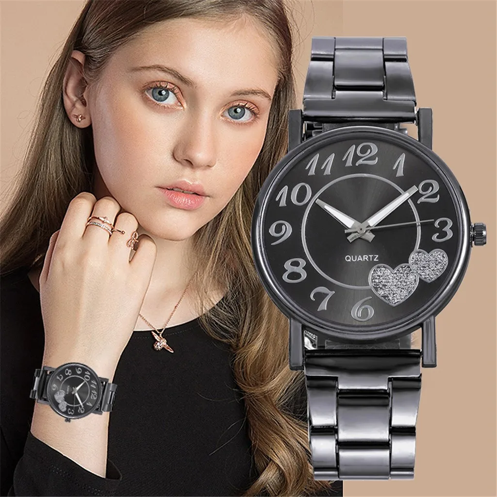 Women'S Watch Original Luxury Brand Stainless Steel No Waterproof Quartz Women'S Watch Elegant Date Phase De Lune Montre