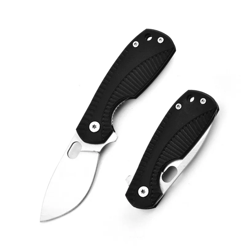 Outdoor mini folding knife high hardness camping knife G10 folding knife multi-purpose portable portable fruit knife