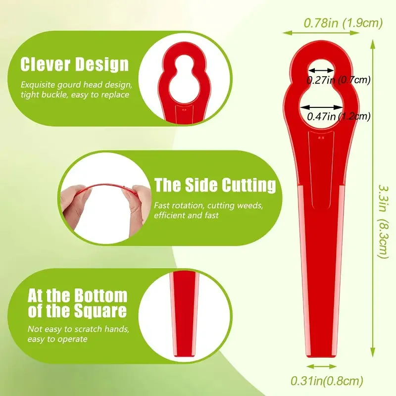 Replacement Blade Set,Replacement Blade Set (Grass Trimmer Accessories, 20 pcs Plastic Blades, for Cordless Grass Trimmer)