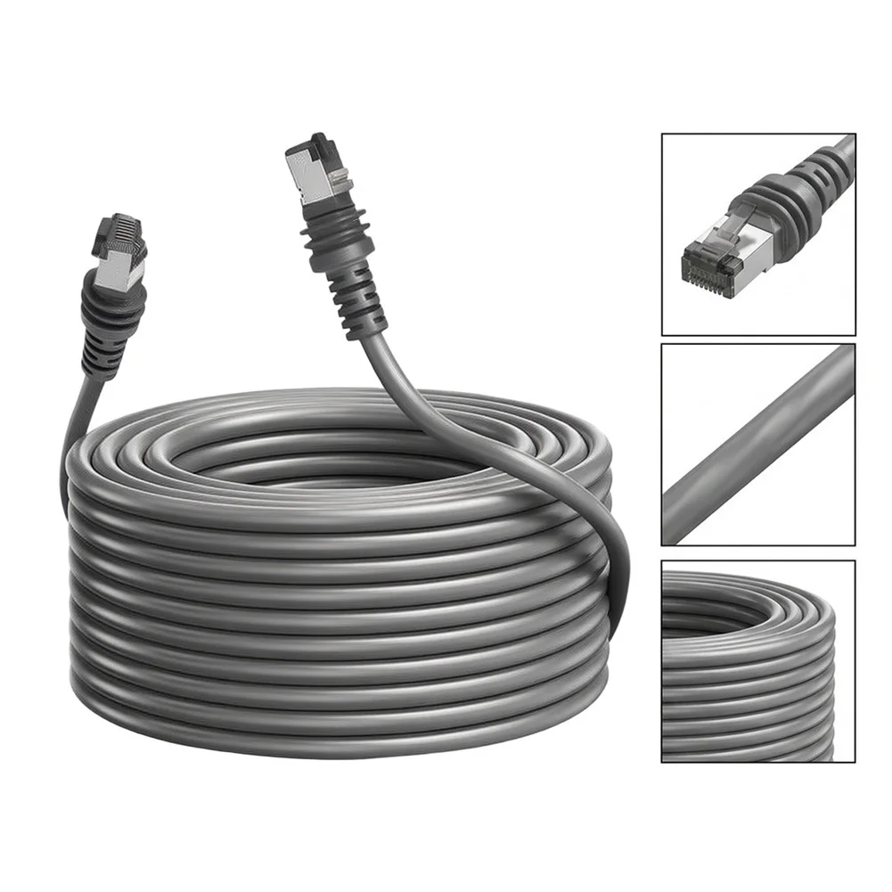 FOR Gen3 Shielded For RJ45 Ethernet Cable 23M/30M/46M Male To Male Weather Resistant Outdoor Network Wire