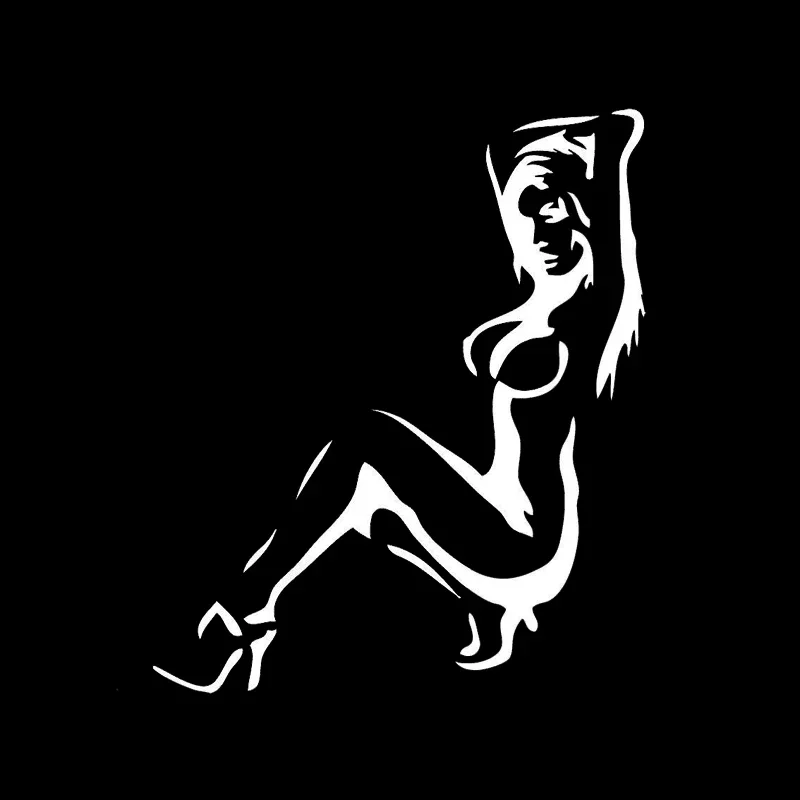 Car Sticker Beautiful Girl Silhouette of Funny 3D Stickers and Sticker on Car Styling Decoration Vinly Decals,13cm*16cm