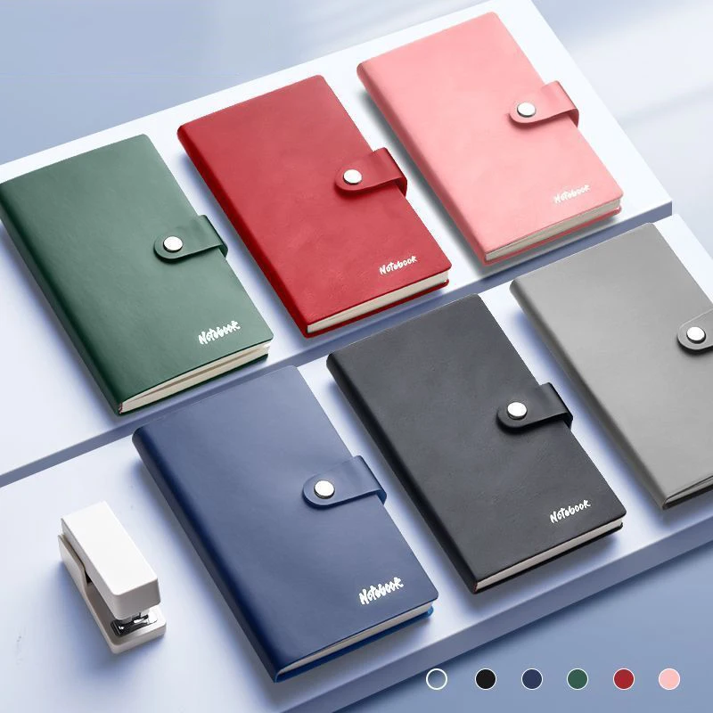 Portable A6 notebook soft leather simple notepad mini booklet pocket book