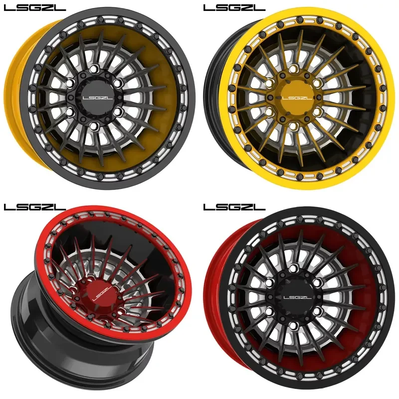 

i Custom 2-Piece Forged Alloy Wheel Rim 15/17/18 Inch Deep Concave Beadlock 5x114.3/6x139.7 for ATV/UTV New Condition