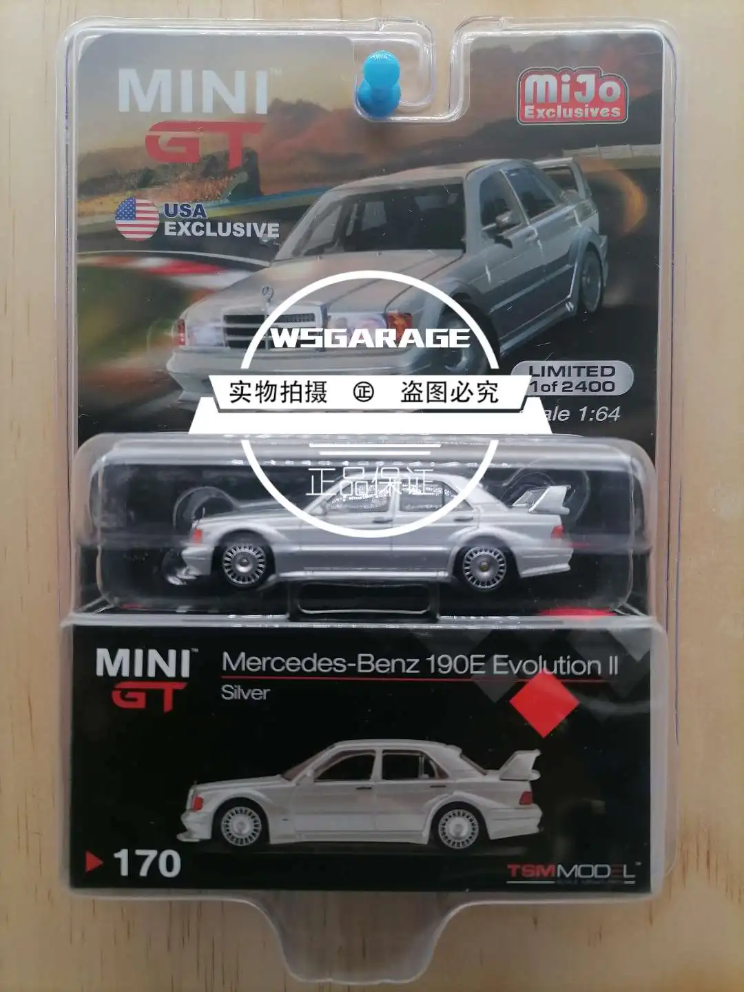 Mini GT 1:64 190E 2.5 16 Evo II limited Collection of die-cast alloy car model ornaments