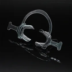 Dental Plastic Mouth Opener Transparent Cheek Retractor with Handle C shape Cheek Lip Retractor Cheek Retractor Cheek Expanders