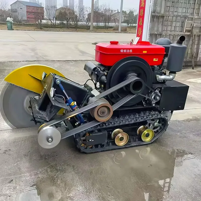 Electric Crawler Diamond Wire Saw Machine Remote Control Road Cutting Machine Concrete Asphalt Demolition Bridge