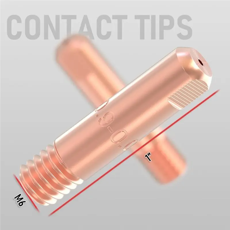 [B17B!】 Flux Core Welding Torch Accessories Kit- For 14AK, Includes 24 Pieces(20X. 035 Tips, 2X Nozzles, 2X Diffusers)