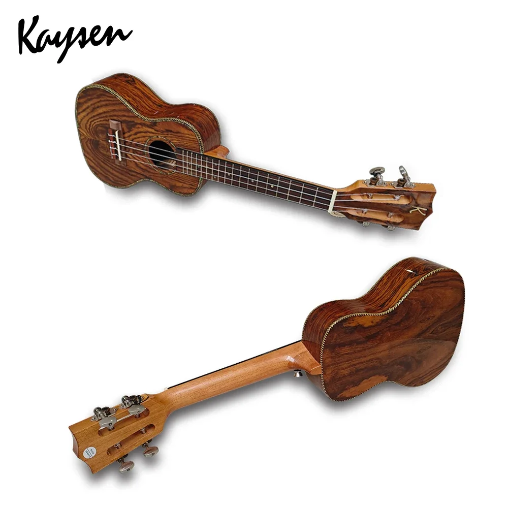 

KAYSEN Bocote Wooden Small Guitar Brown Concert/Tenor Ukulele