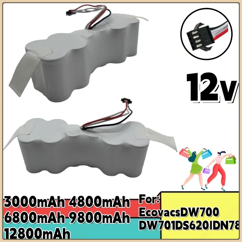 Подходит для аксессуаров для подметальных роботов Ecovacs DW700, аккумулятора Miaomiao DW701, оригинальной подметальной машины DS620, 12 В, 3000 мАч 🛬 ;