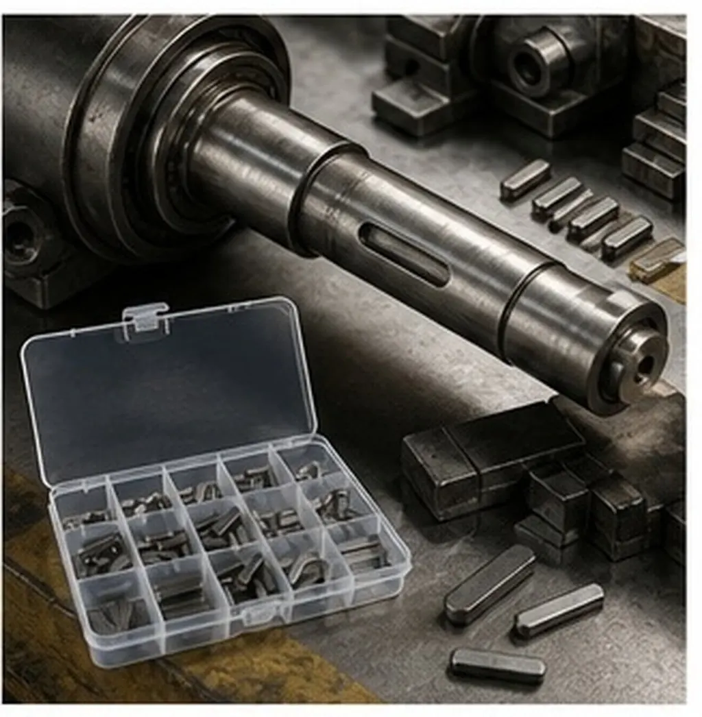 140Pcs Stainless Steel Parallel Drive Key Stock Round Ended Flat Keys Heavy Duty Mechanical Woodruff Key Assortment for Drive