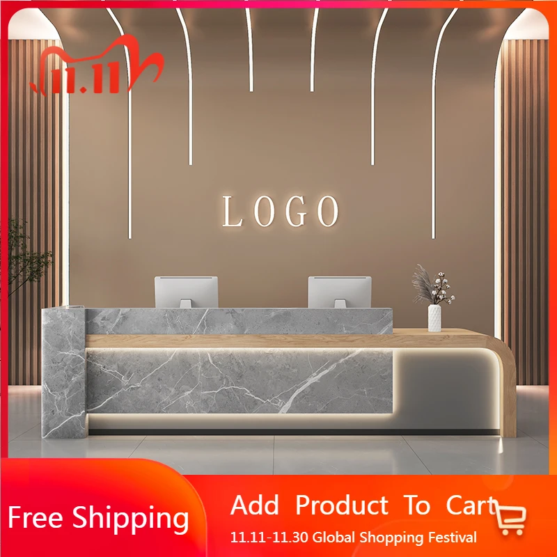 

Simple Modern Desks Company High Quality Design Industrial Adult Elegant Service Work Desk Reception Escrivaninha Furniture