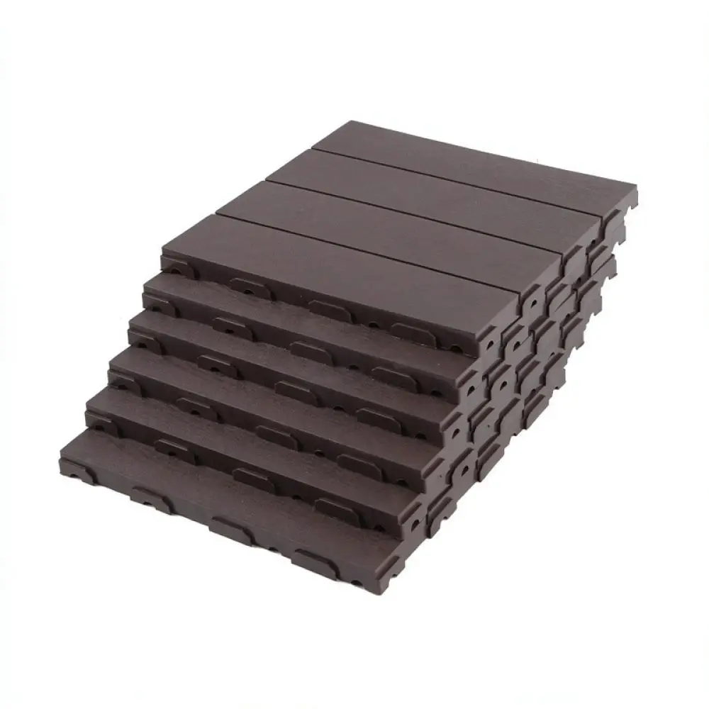 Outdoor Plastic Floor Tiles Interlocking Decking Waterproof Modular Flooring For Balcony Backyard Porch Easy Assembly