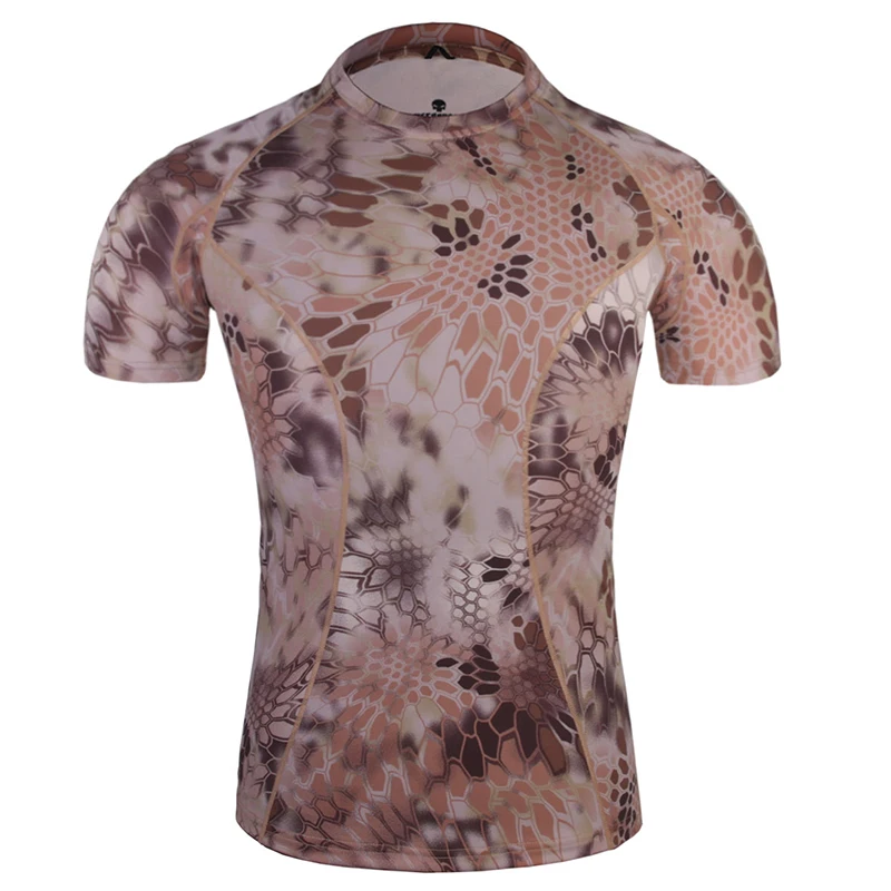 Emersongear Tactical Skin Tight Base Layer Camo Running Shirts Hiking Hunting Outdoor Sports Cycling Sweat-Wicking T-Shirt HLD