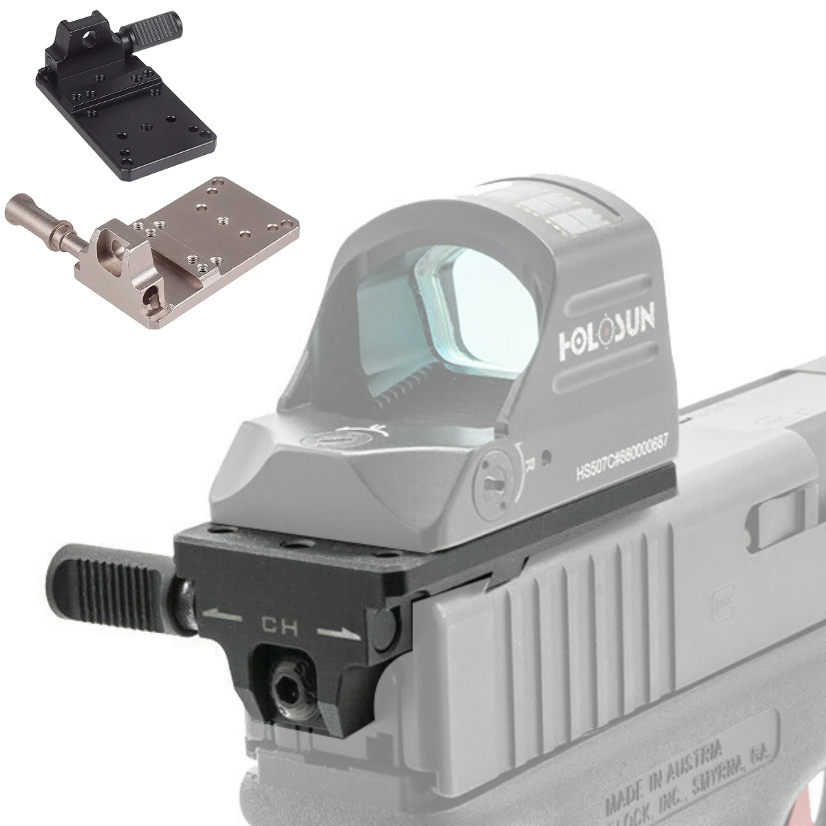 Image of Taktische Universelle Rotpunktvisier-Montageplatte für RM SR SURF Zielfernrohr-Montageadapter für G/o*k