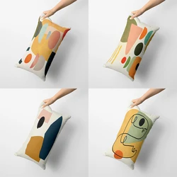 Abstract simple pillowcase sofa bedroom pillowcase removable and washable multi-size pillowcase 30x50, 40x60, 50x70