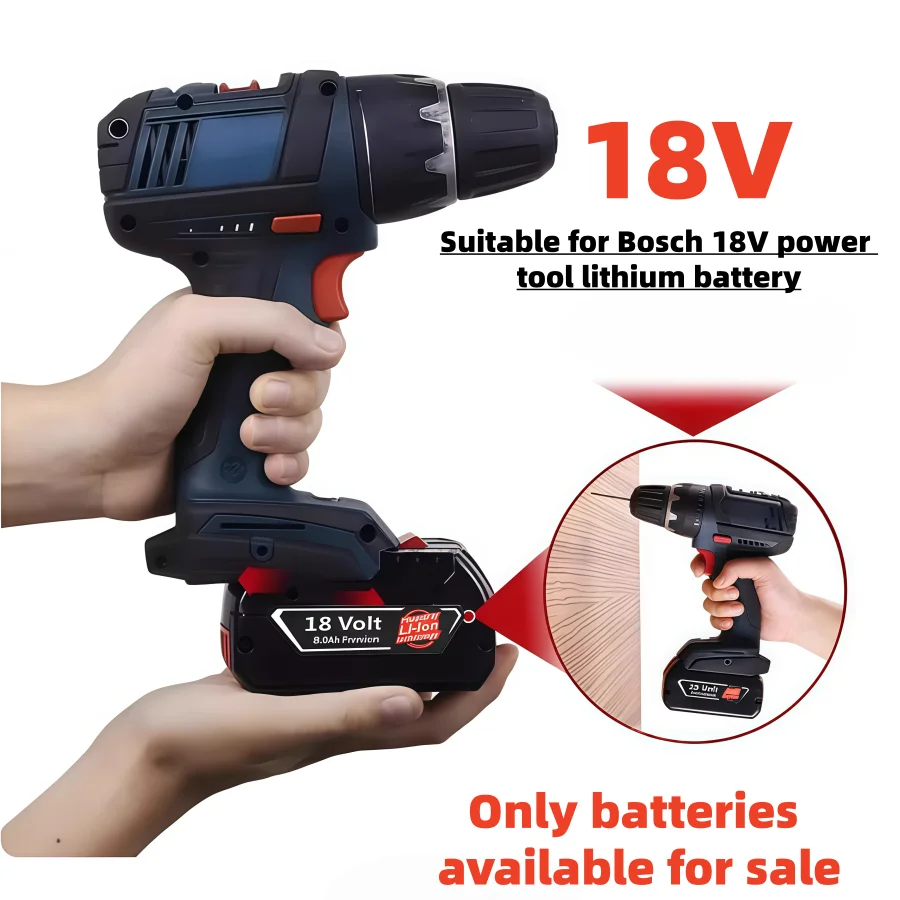 

Suitable for Bosch 18V cordless drill 10.0Ah lithium-ion battery, applicable models: BAT609, BAT609G, BAT618, BAT618G, BAT614